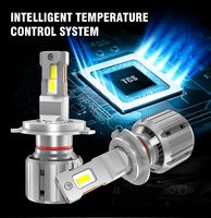 Systèmes d'éclairage automobile 12000LM phare LED de voiture 9006 HB4 9005 9012 H10 HIR2 avec puce G-XP 130W tube bi-cuivre refroidissement 6500K