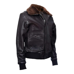 Moto แจ็กเก็ตหนังผู้ชายทรงสลิมฟิตสีพื้นปกตั้งดีไซน์ไฮสตรีทสำหรับฤดูหนาว - Product Image 2