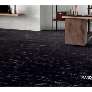 กระเบื้องพอร์ซเลนขัดเงา MANDALA CLASSIC NERO ขนาด 600x1200 มม. สำหรับตกแต่งภายใน สไตล์โมเดิร์นยุโรป เหมาะสำหรับห้องพัก วิลล่า และห้างสรรพสินค้า - Product Image 1
