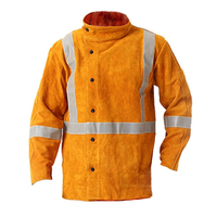 Chaqueta de Trabajo de Lona para Soldadura de Quick Leather, Resistente al Fuego, Resistente, Delgada, para Invierno, para Hombre y Mujer