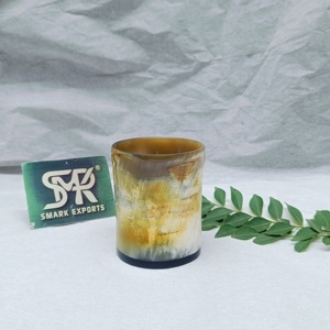 Verre à vin artisanal en corne de buffle de qualité supérieure, poli naturellement, style rustique, cadeau personnalisé unique - Product Image 3