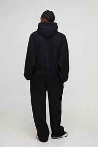 Top vente article hommes pantalons de survêtement personnalisables et ensembles à capuche 450 GSM épais chaud surdimensionné coupe ample survêtement homme 2 pièces ensemble - Product Image 4