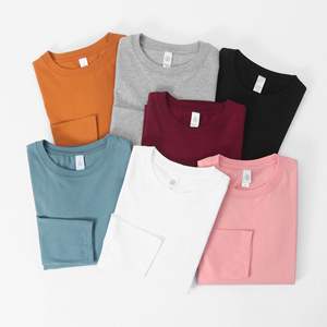 2025 Best Seller barato Color sólido 210gsm algodón manga larga Unisex hombres logotipo personalizado suelta en blanco Camiseta de manga larga para hombres - Product Image 3