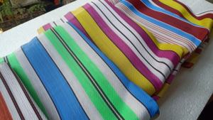 ถุงผ้าชอปปิ้งลายทางผ้าไนลอนสำหรับทำกระเป๋าช้อปปิ้งลายทางเหมาะสำหรับขายต่อ - Product Image 2