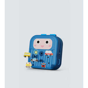 Sac à dos quotidien pour enfants, bleu brillant, motif voiture de police - Product Image 3