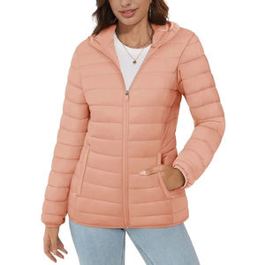 Abrigo ligero OEM para mujer, chaquetas cálidas de nailon resistentes al agua, chaquetas acolchadas informales con capucha para primavera y otoño para mujer 2026 - Product Image 2