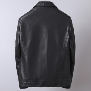 Veste en cuir pour hommes, coupe-vent durable et personnalisée, de haute qualité, meilleure arrivée, veste en cuir à la mode pour hommes - Product Image 2