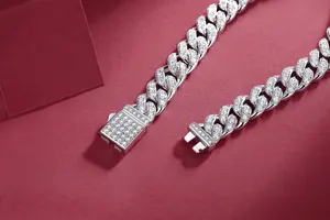 Premium 8mm Miami Cuban Link Iced Out <b>Bracelet</b> 925 Sterling Silver VVS D Moissanite Hip Hop Jewelry - Product Image 4