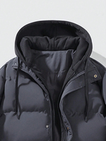 Chaqueta Acolchada con Cuello Alto y Cremallera, Personalizable con Logotipo, Transpirable e Impermeable, Tallas Grandes, Alta Calidad para Hombre