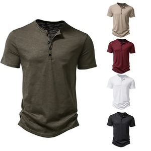 Autumn <b>Henley</b> Collar T <b>Shirt</b> <b>Men</b> Casual Solid Color Long Sleeve T <b>Shirt</b> for <b>Men</b> High Quality 100% Cotton Fashion <b>Mens</b> T <b>Shirts</b> - Product Image 4