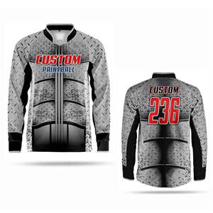 Maillots de paintball personnalisés imprimés, haute performance, respirants, 100% coton, avec rembourrage de protection pour les jeux de tir en plein air - Product Image 5