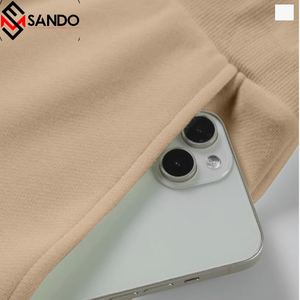 Sudadera personalizada de 2 piezas de algodón y poliéster para hombre, traje de Jogger para correr de invierno, hombro caído de gran tamaño, cuello redondo, costilla de talla grande - Product Image 5