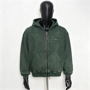 Sudadera con Capucha Personalizada de Algodón 100% Pesado con Bordado de Parche Personalizado para Hombre, Estilo Urbano, Corte Cuadrado - Product Image 2