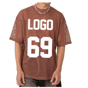 Hip Hop drop hombro peso pesado camisetas de lujo de algodón personalizado streetwear de gran tamaño recortado boxy camisetas para hombres - Product Image 5