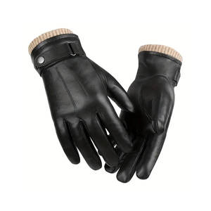 Wholesale Excellent Quality <b>Men</b> Winter <b>Thermal</b> <b>Gloves</b> Needle Detection Soft PU Full-Finger Design Adjustable Cycling CARE MASTER - Product Image 2