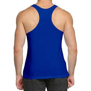 เสื้อกล้ามสำหรับยิมของผู้ชายผ้าโพลีเอสเตอร์/ ผ้าฝ้ายแห้งเร็วระบายอากาศได้แบบหลวมขนาดพลัสไซส์ออกแบบได้ตามต้องการสำหรับใส่เล่นกีฬา - Product Image 4