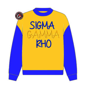 Sigma Gamma Rho Sorority bordado mujer cuello redondo sudadera | SGRho Sorority bordado señoras estilo personalizado cuello redondo - Product Image 3