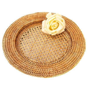 Decorative Rattan Placemat Charger Natural <b>Woven</b> <b>Coaster</b> Plate Liner Wholesaler Table Dinner Placemats Vietnamese Supplier - Product Image 1