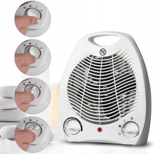 Ventilateur électrique avec thermostat, chauffage PTC, télécommande, protection contre la surchauffe, plastique, portable, salle de bain, UE, 2000W - Product Image 6
