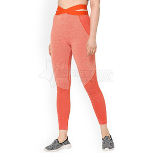Leggings de yoga pour femmes, style élégant, haute qualité, écologiques, taille élastique, couleur unie, longueur mi-longue, en Spandex/Polyester, personnalisables, simples - Product Image 3