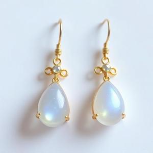 ต่างหูห้อยชุบทองไมครอนทำด้วยมือสีขาวรุ้ง925เงินสเตอร์ลิงทำด้วยมือเครื่องประดับแฟชั่นพร้อมคุณสมบัติห้อย - Product Image 5