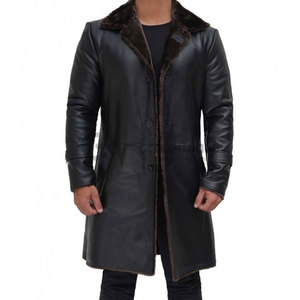 <b>Mens</b> Faux <b>Fur</b> Shearling Leather Coat Man <b>Jacket</b> Top Rated Great Quality <b>Men's</b> Bomber <b>Jackets</b> Sheepskin - Product Image 3