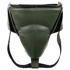 Protège-entrejambe réglable en cuir vert par Lawd Sports pour la boxe, le MMA, le kickboxing, l'entraînement et les arts martiaux - Product Image 6