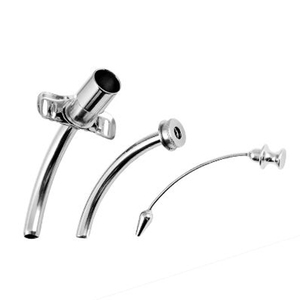 Pipa bedah Manual Stainless Steel, instrumen bedah ENT bersertifikasi CE, tabung tracheostomi Chevalier <span class=keywords><strong>Jackson</strong></span>, garansi 5 tahun