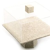 Plateau en nacre de produit de luxe de qualité haut de gamme avec couvercle en acrylique plateau à chocolat MOP pour les cadeaux du Ramadan Eid Mubarak