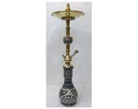 Chichas Farida, chichas égyptiennes de luxe |   Mini chicha artisanale en laiton avec finition laquée et décoration en nacre véritable 75cm 1