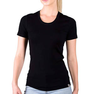 Camisetas de mujer ligeras casuales lisas con cuello en V profundo al por mayor de diseño internacional - Product Image 1
