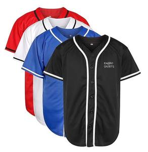 Industrie de la production d'uniformes de baseball Sportswear Maillot de baseball vierge boutonné personnalisé Hipster à manches courtes T-shirts Hip Hop - Product Image 1