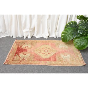 Alfombra Turca Vintage Roja Beige de 160 x 310 cm, Alfombra Rectangular Grande de Pelo Medio con Base de Látex, Diseño de Patchwork Ecológico - Product Image 2