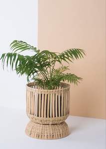 Grand pot de plante en jacinthe d'eau pour la décoration intérieure, balcon, jardin extérieur, design élégant, fait à la main, respectueux de l'environnement - Product Image 4