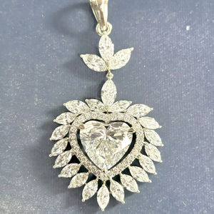 สร้อยคอจี้ทองแดงรูปหัวใจ/หัวใจสำหรับคู่รักออกแบบตกแต่งเทรนด์ฤดูร้อนได้ตามต้องการ - Product Image 2