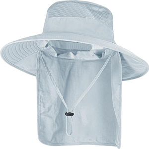 Hombres Mujeres Unisex UPF 50 + Sombrero de cubo Transpirable Algodón Visera Cuello Solapa Uso diario Ciclismo Casual Viaje Protección UV Ala ancha - Product Image 3