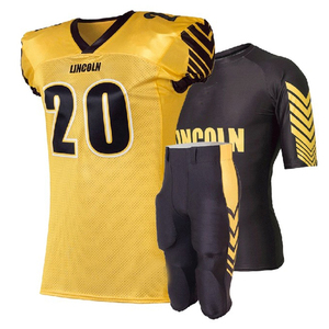 Maillots de football américain sérigraphiés avec logos imprimés par transfert de chaleur respirant et vibrant à manches courtes - Product Image 1