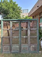 Antique vintage en bois fer Jali arc porte meubles de maison décor rustique pour porte d'entrée fabriqué à la main temple indien récupération
