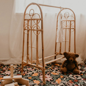 Rattan Clothing Rack Baby <b>Clothes</b> <b>Rails</b> Handmade Wicker Rack <b>for</b> Boutique Home Kids Room Decor - Product Image 5