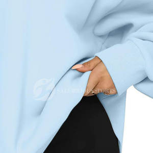 Premium Quality Soft Polyester/Cotton Winter <b>Women's</b> <b>Quarter</b> <b>Zip</b> Sweatshirt Front Logo Custom Design Eco-Friendly Breathable - Product Image 6