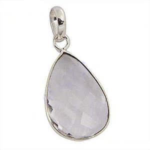 Pendentif Goutte d'Eau en Argent 925 avec Placage Or, Pierre Précieuse Quartz Fumé, Bijoux de Style Religieux pour Femmes, Charmes en Pierre de Zircon - Product Image 3