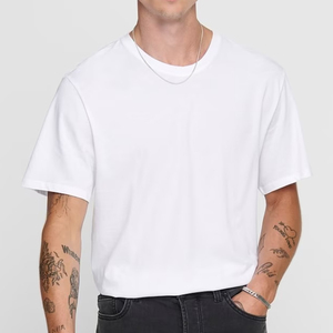 T-shirt pour homme le plus vendu 100% coton de qualité supérieure Tissu tricoté uni Vêtements pour adultes Sports décontractés Col rond Manches courtes - Product Image 3