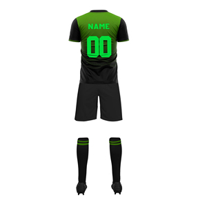 Vente en gros personnalisé élégant maillot de football jaune et noir ensemble complet uniforme de football avec service OEM vêtements de football à bas prix - Product Image 3