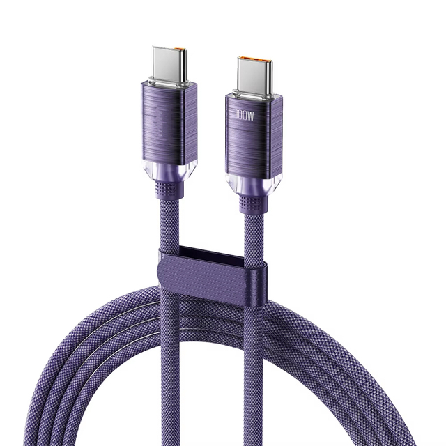 100W PD60W 5A Fast Charging Nylon Braided USB-C to Type-C Cable for iPhone 15/16 Computer & Camera-1M