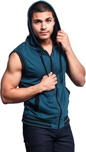 Custom Printed <b>Sleeveless</b> <b>Hoodie</b> Vest <b>Men</b> Quick Dry Summer Outdoor Gym Wear Workout Fitness Tank Tops Mesh Sublimation Blank - Product Image 6