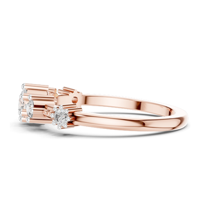Bague en diamant de laboratoire de 0,52 carat, clarté VVS-VS EF, or 18 carats, 14 carats, 10 carats et argent 925, options moissanite et diamant - Product Image 6