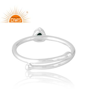 Vente chaude 925 Sterling Silver Natural Malachite Gemstone Ring Bijoux Personnalisés Pour Les Femmes Cadeau Pour Elle - Product Image 2