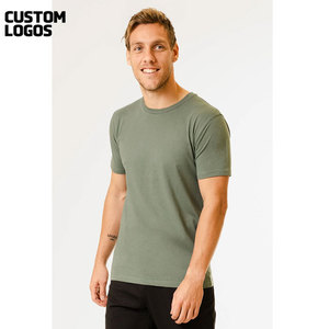 T-shirt à col rond pour homme, manches courtes, ample, logo personnalisé, vente en gros, haute qualité - Product Image 5