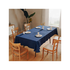 Mantel ecológico duradero lavable a máquina de 60x108 pulgadas bordado de algodón blanco puro para reuniones familiares perfectas - Product Image 5