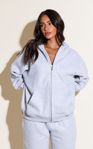 Sweat-shirt à capuche sport décontracté personnalisé à fermeture éclair sur le devant, taille longue et fine, en polaire pour femmes, automne et hiver - Product Image 4